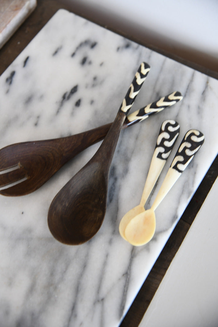 Bone Handle Spoons & Servers