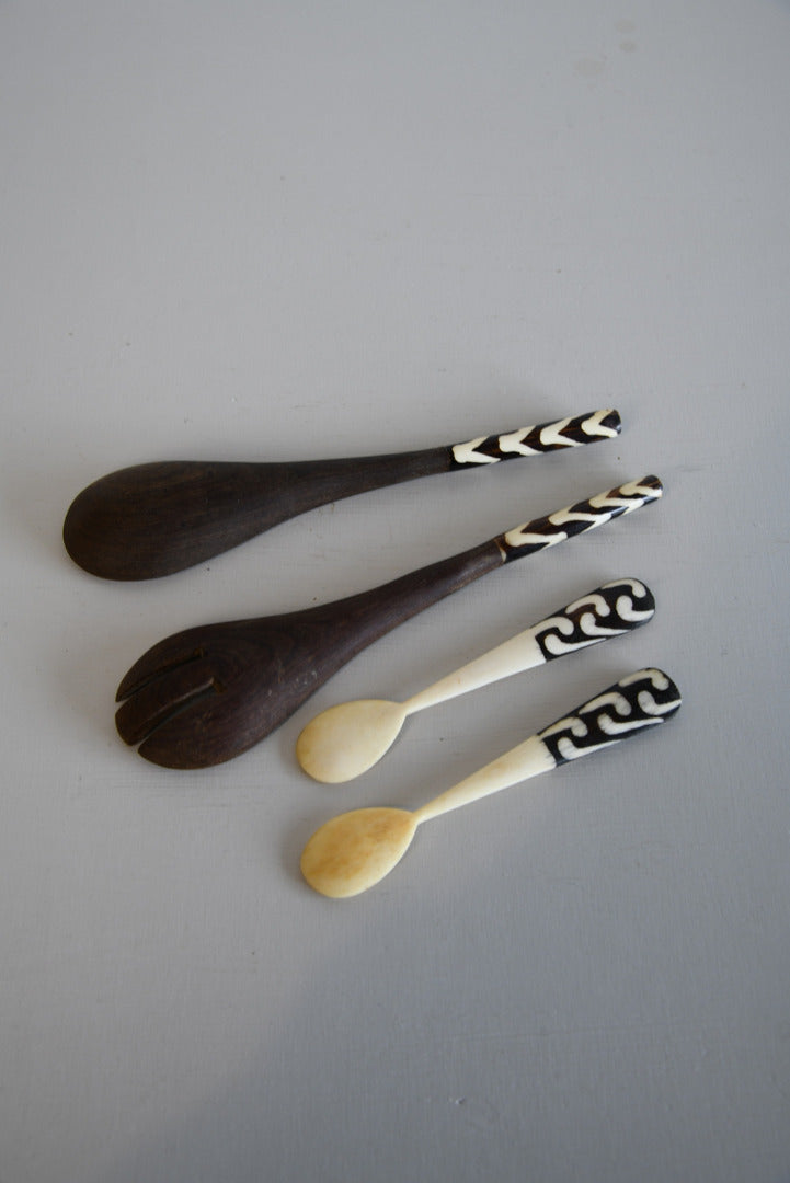 Bone Handle Spoons & Servers