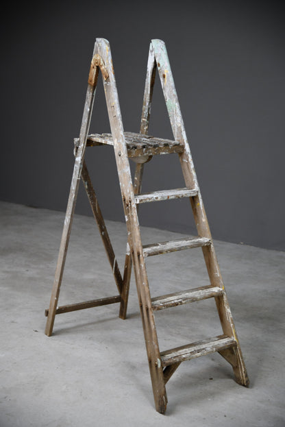 Vintage Wooden Small Step Ladders