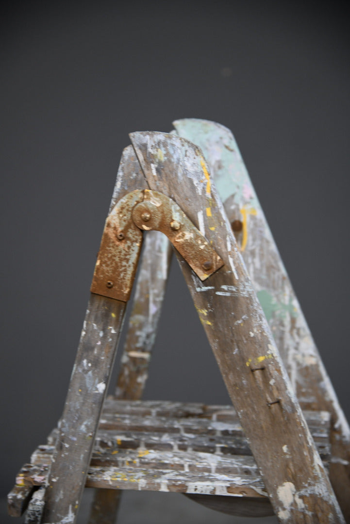 Vintage Wooden Small Step Ladders