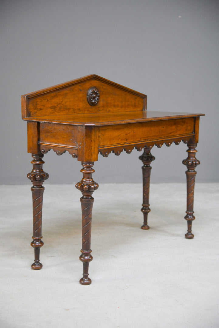 Antique Victorian Oak Hall Table