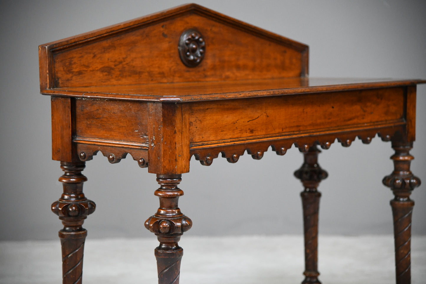 Antique Victorian Oak Hall Table