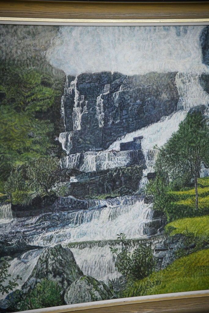 Large Waterfall Oil Painting