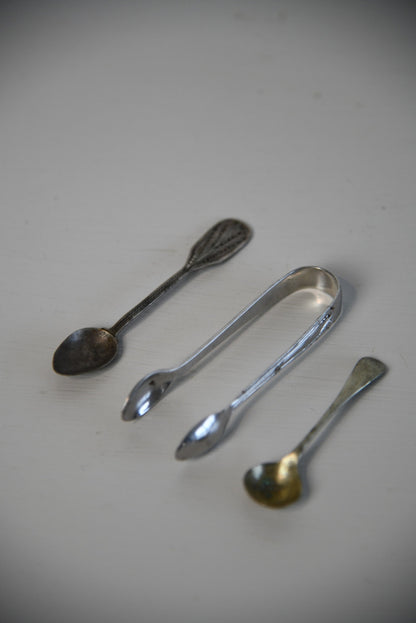 Vintage Tongs & Small Spoons