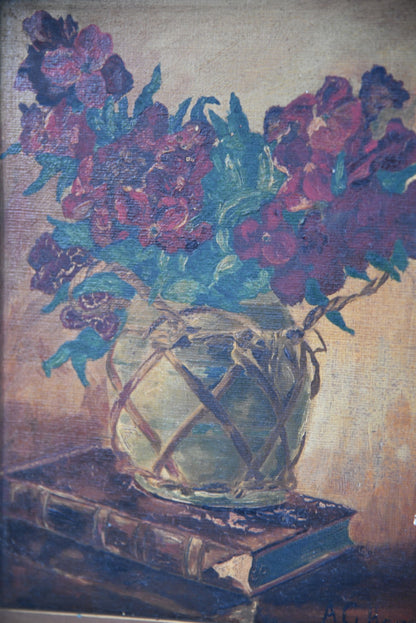 A C Harris Still Life Oil Painting