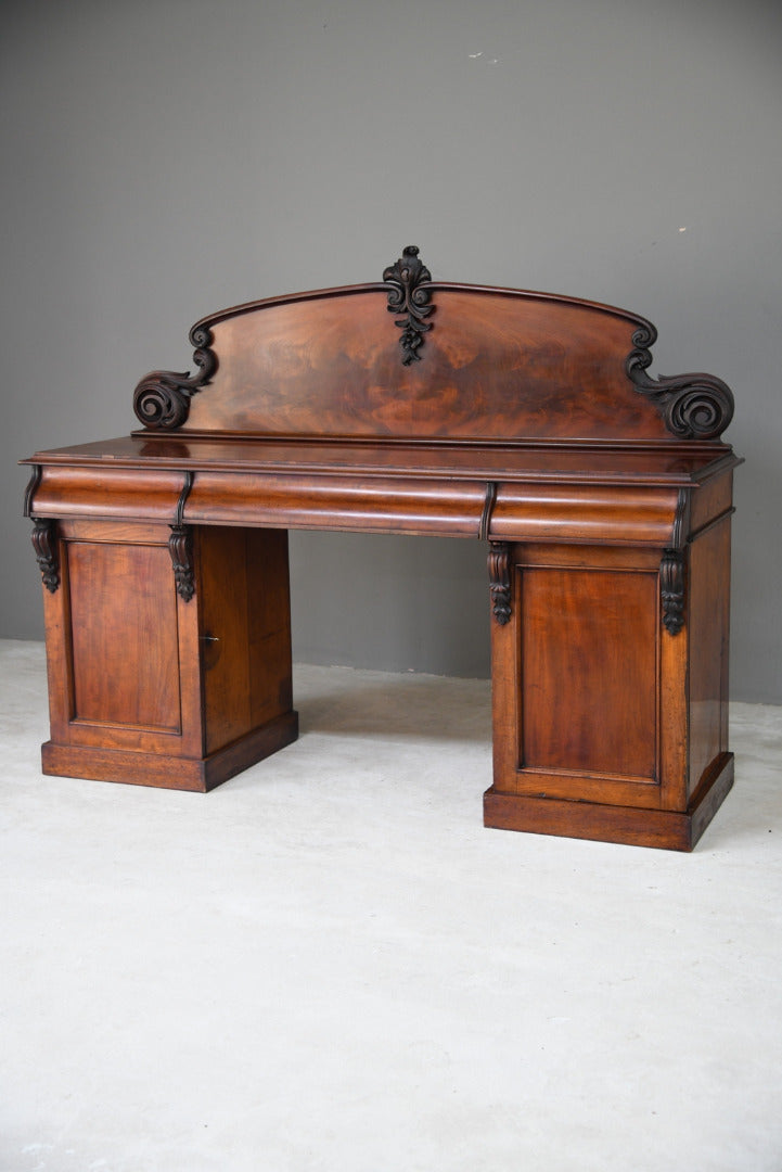 Victorian Mahogany Pedestal Sideboard