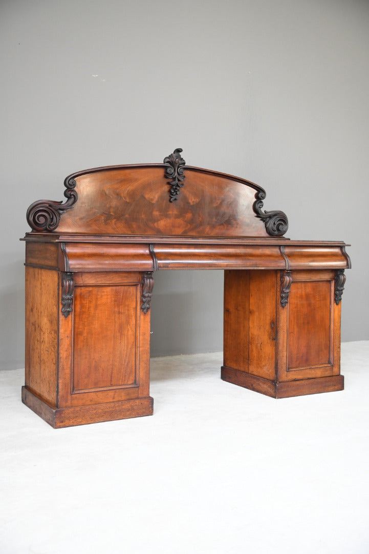 Victorian Mahogany Pedestal Sideboard