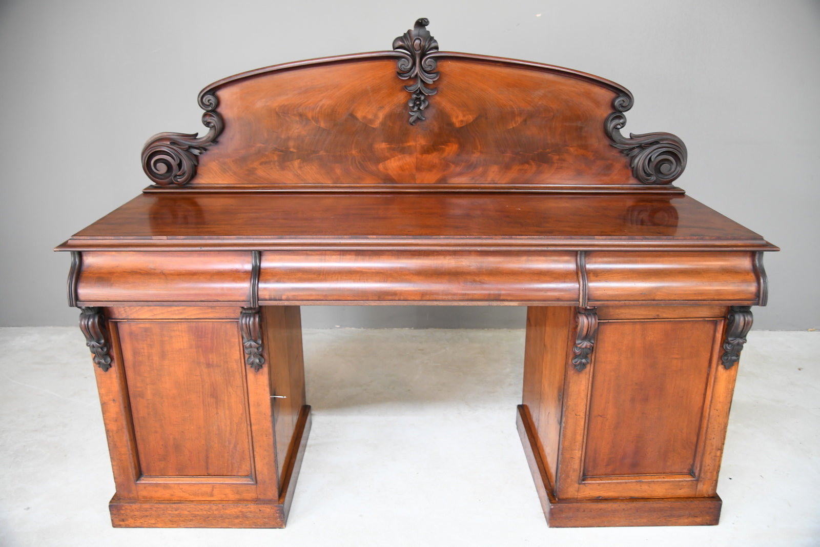 Victorian Mahogany Pedestal Sideboard