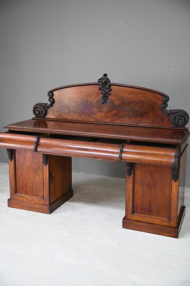 Victorian Mahogany Pedestal Sideboard