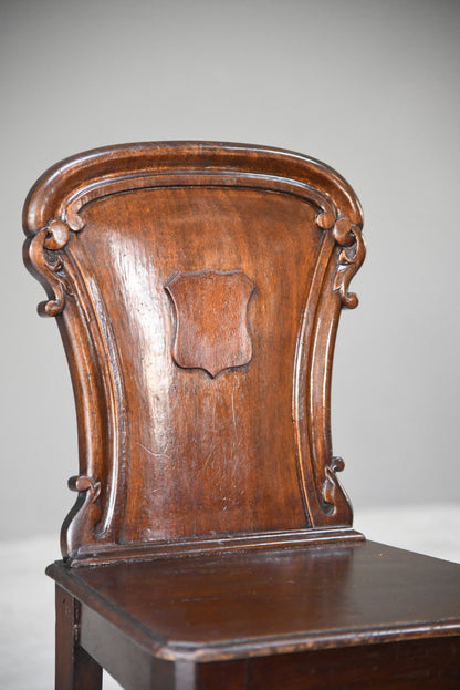 Antique Mahogany Hall Chair