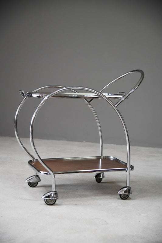Retro Chrome Cocktail Trolley