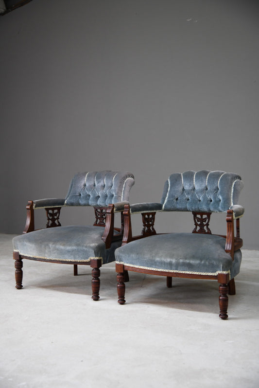 Pair Antique Tub Chairs