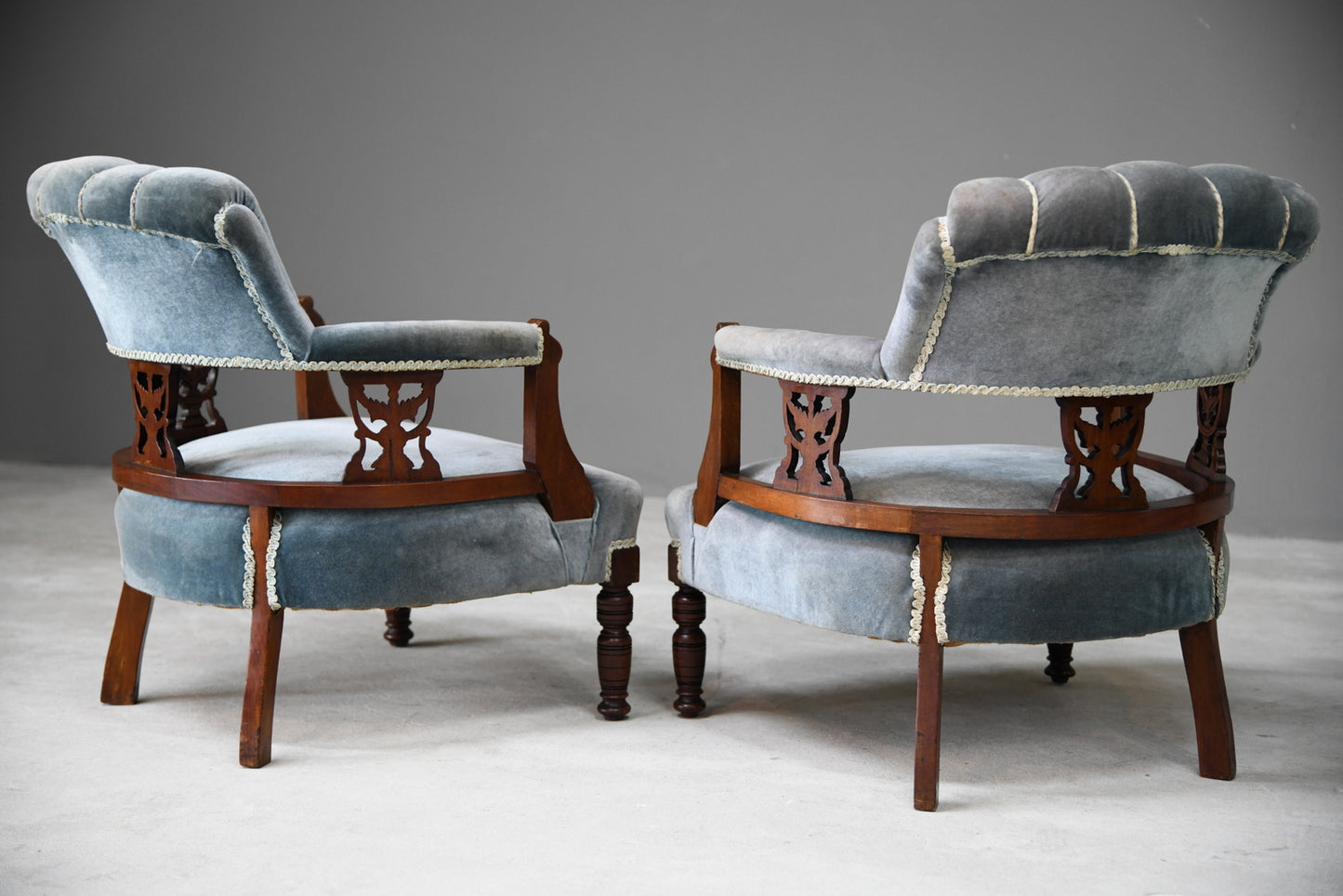 Pair Antique Tub Chairs