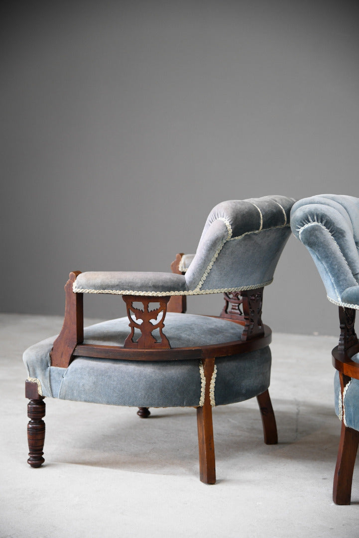 Pair Antique Tub Chairs