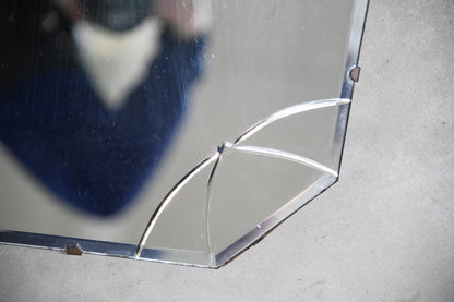 Vintage Etched Frameless Mirror