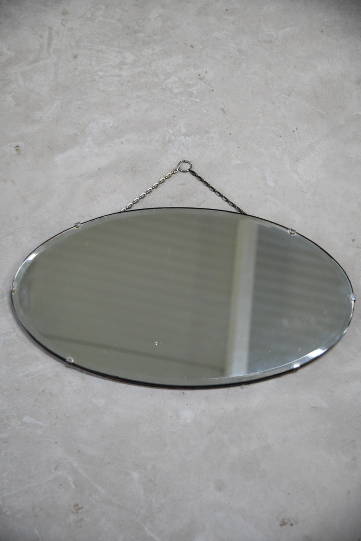 Vintage Oval Frameless Mirror