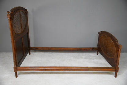 Small Double 4ft Carved French Bed