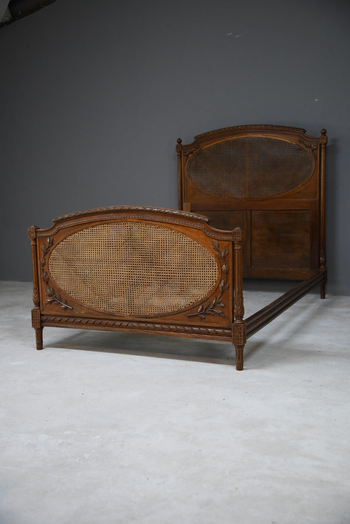 Small Double 4ft Carved French Bed