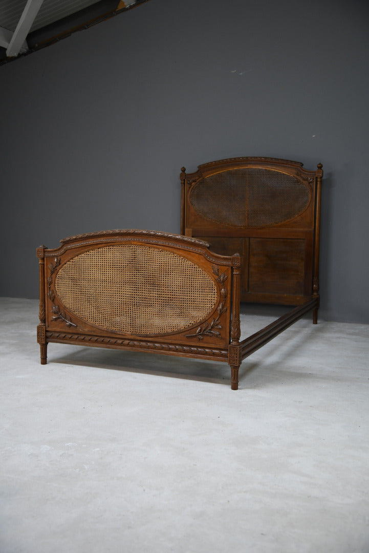 Small Double 4ft Carved French Bed