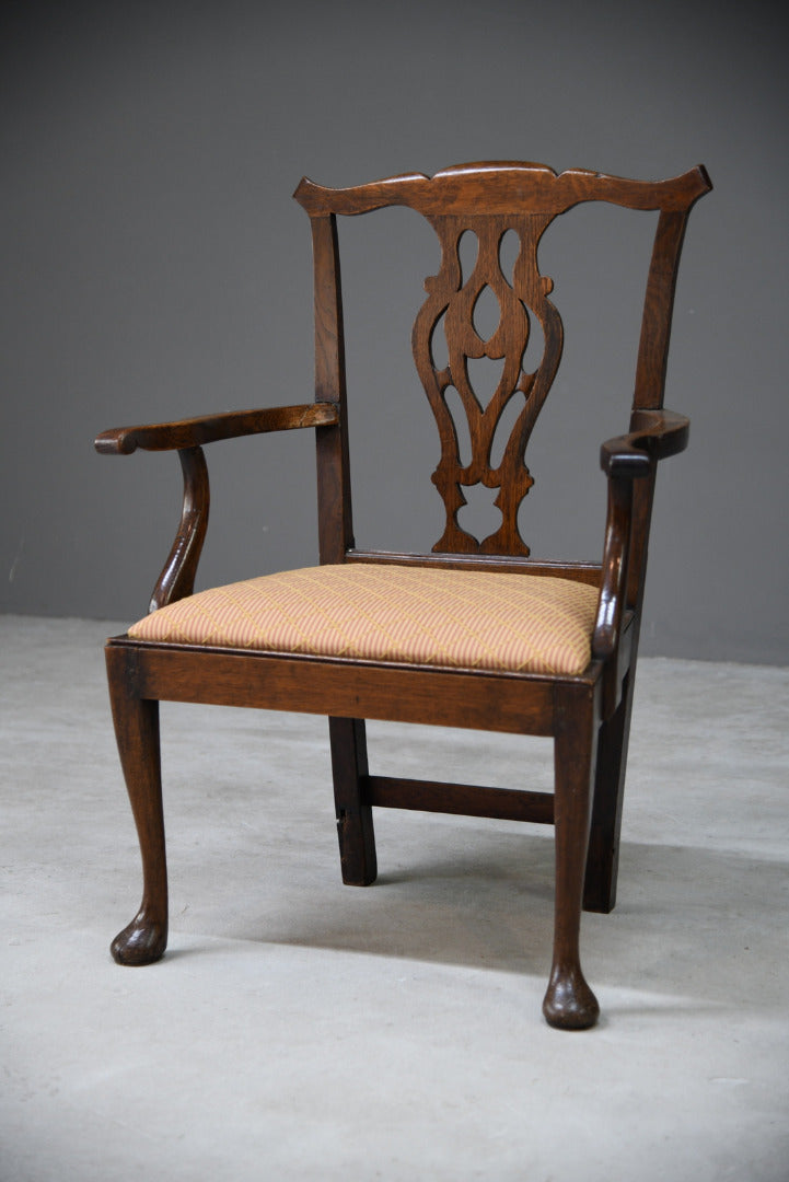 Georgian Oak Carver Chair