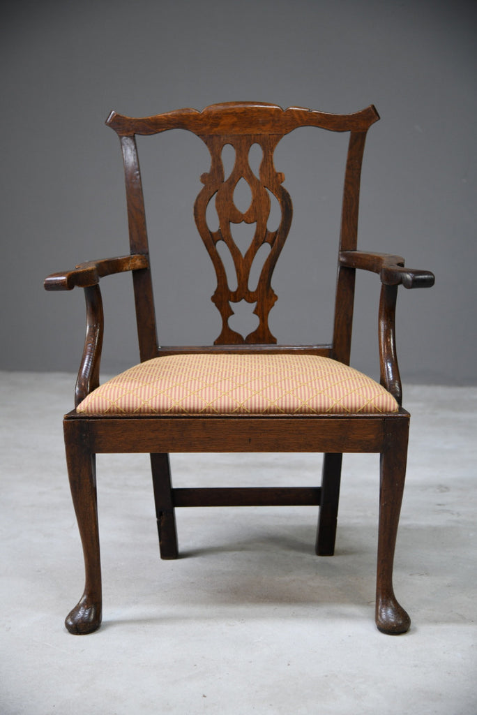 Georgian Oak Carver Chair