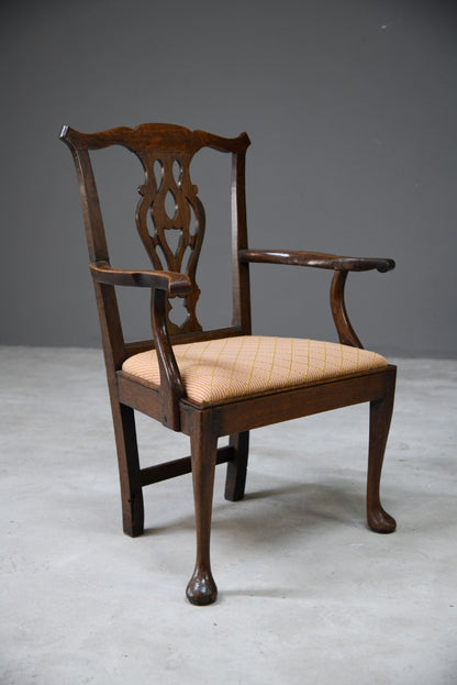 Georgian Oak Carver Chair