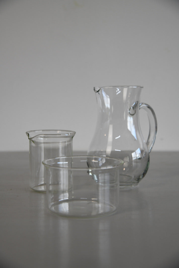 Glass Milk Jug & Sugar Bowl