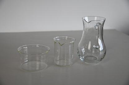 Glass Milk Jug & Sugar Bowl