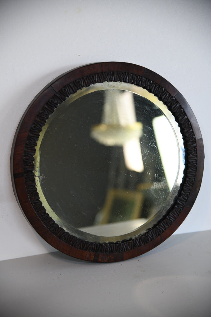 Victorian Round Rosewood Mirror