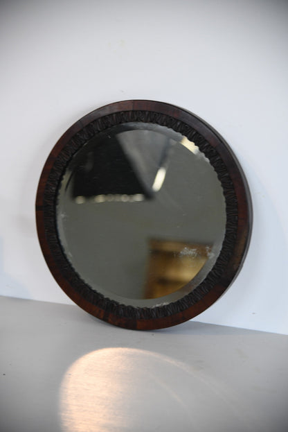 Victorian Round Rosewood Mirror