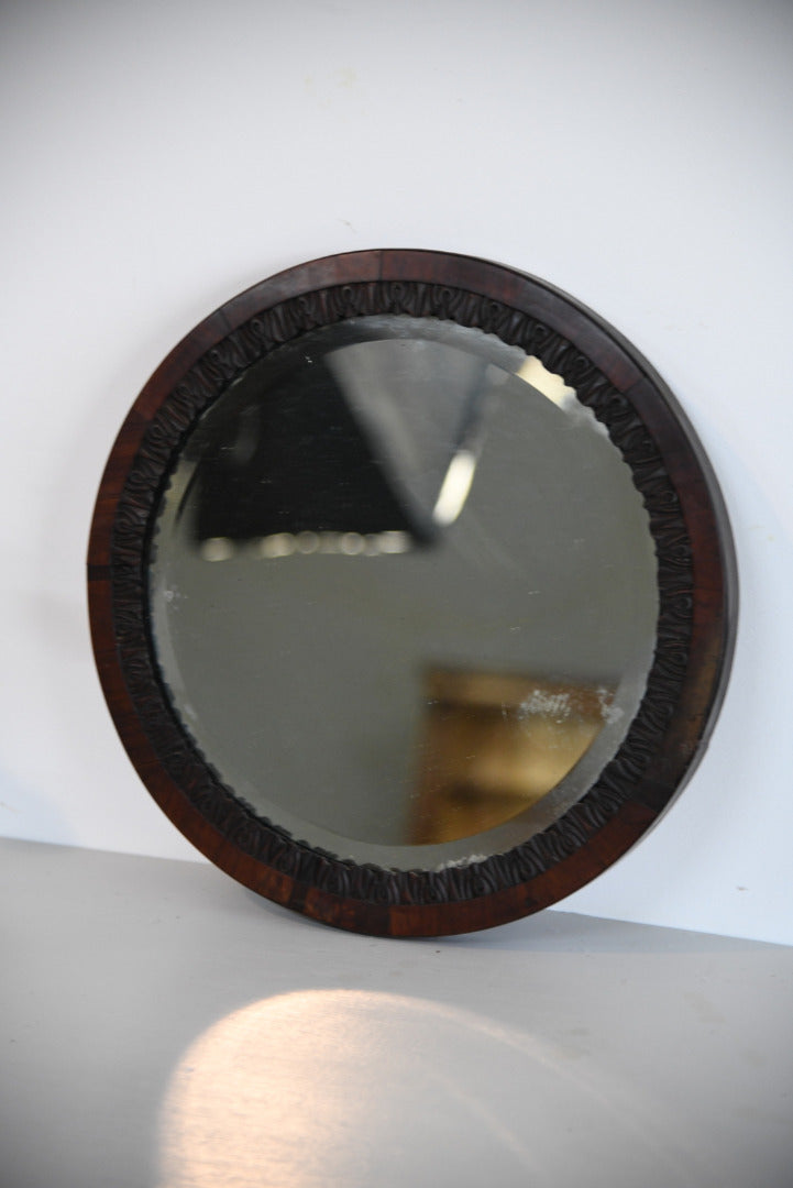 Victorian Round Rosewood Mirror