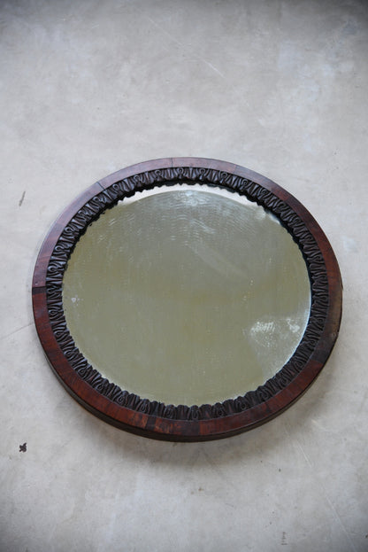 Victorian Round Rosewood Mirror