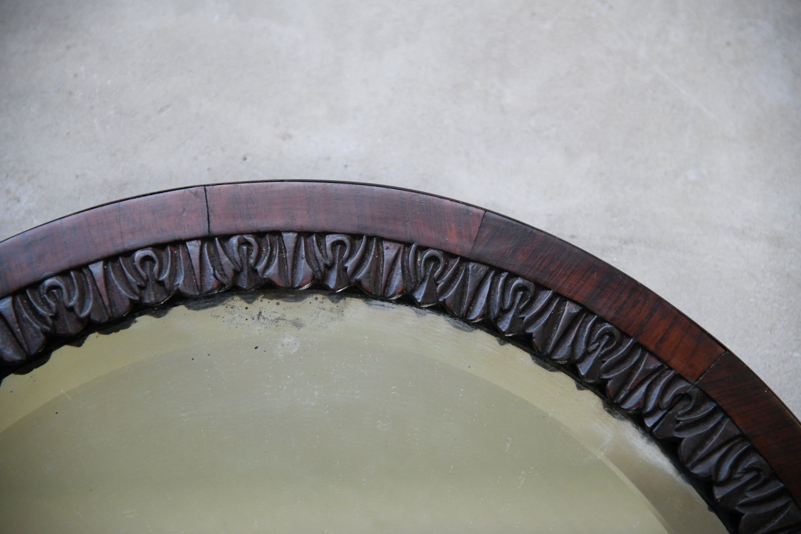 Victorian Round Rosewood Mirror