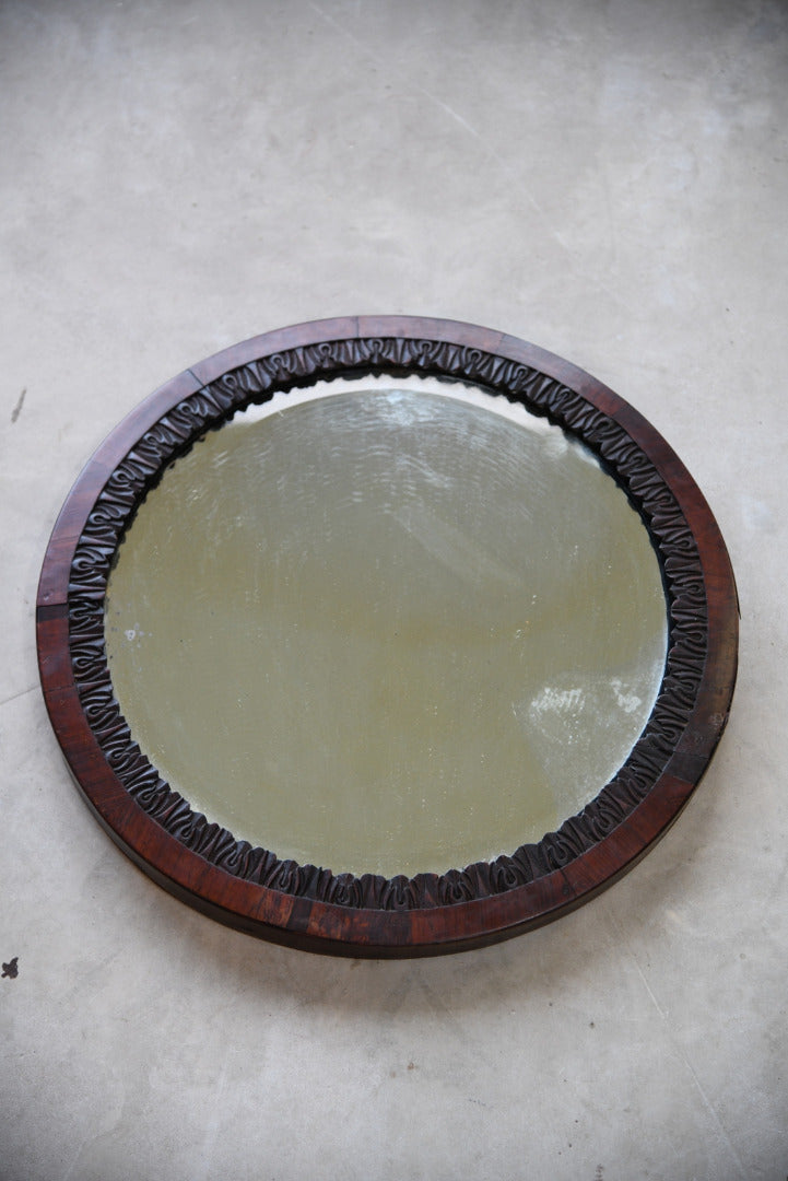 Victorian Round Rosewood Mirror