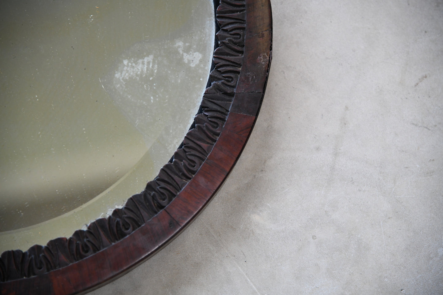 Victorian Round Rosewood Mirror