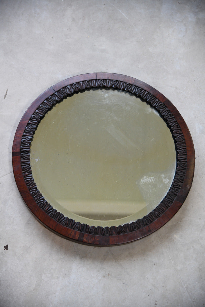 Victorian Round Rosewood Mirror