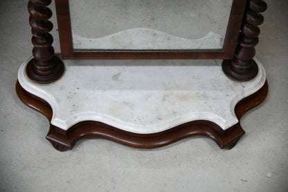 Victorian Mahogany & Marble Toilet Mirror