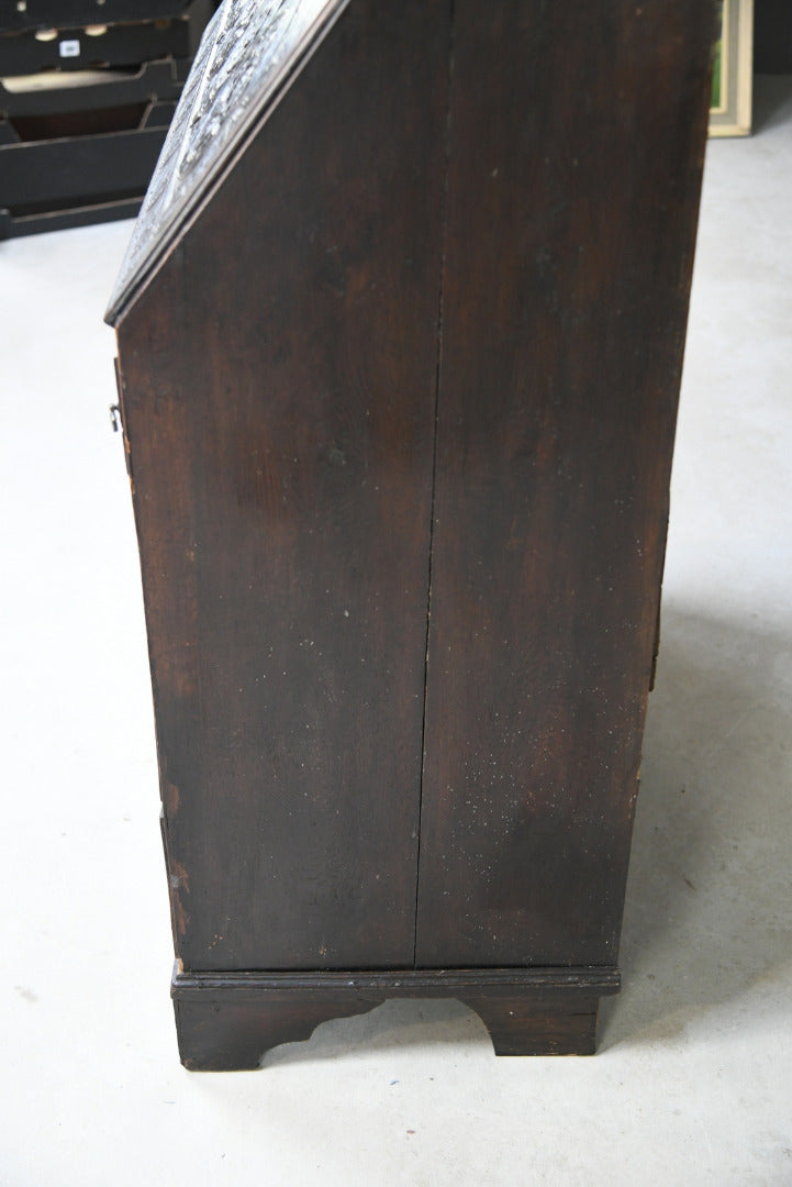 Carved Oak Writing Bureau