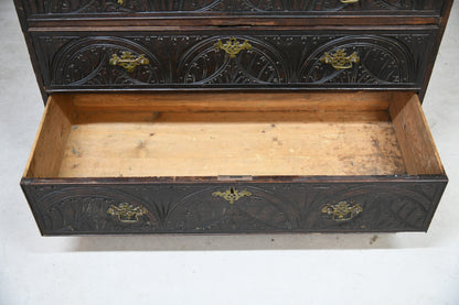 Carved Oak Writing Bureau