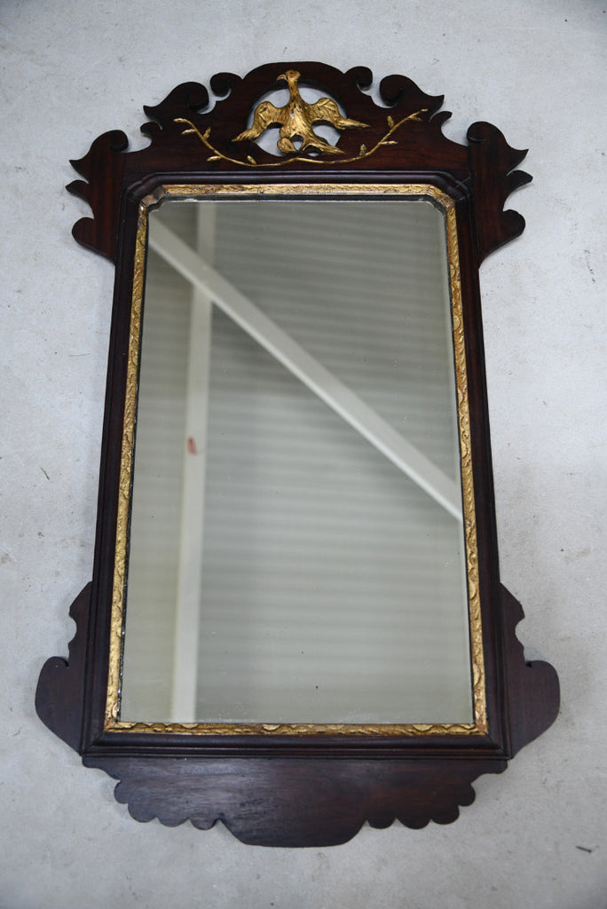Antique Fret Cut Mahogany Wall Mirror