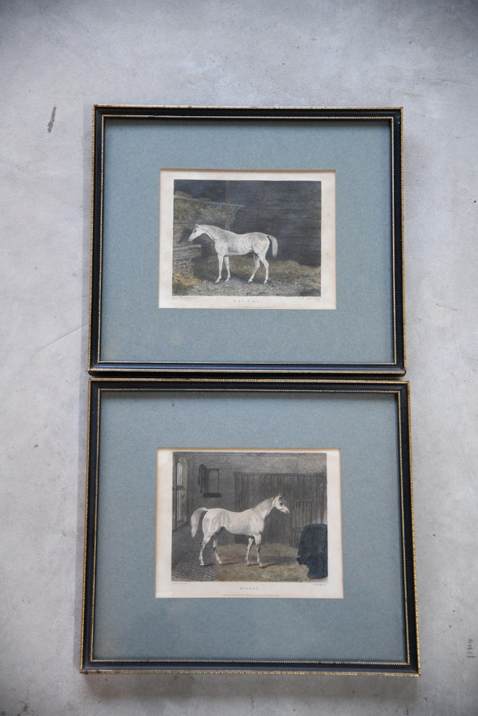 Pair Antique Race Horse Engravings