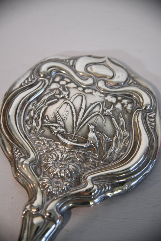 Art Nouveau Hand Mirror