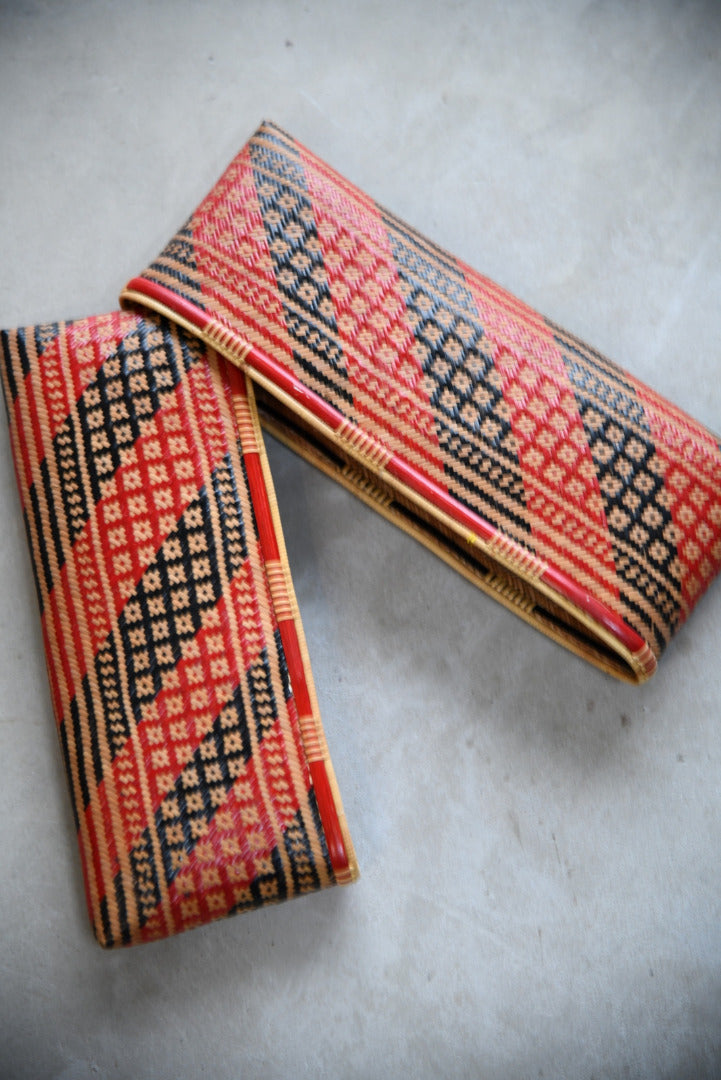 Woven Rattan Clutch Bag