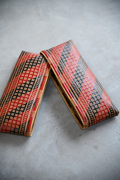 Woven Rattan Clutch Bag