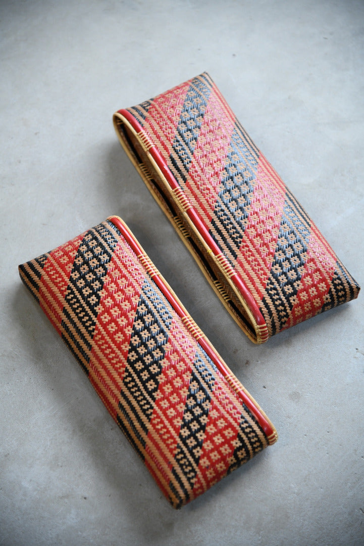 Woven Rattan Clutch Bag