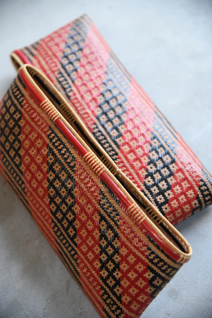 Woven Rattan Clutch Bag