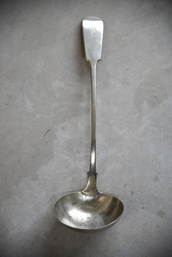Large P Monogrammed Silver Plate Ladle Serving Spoon