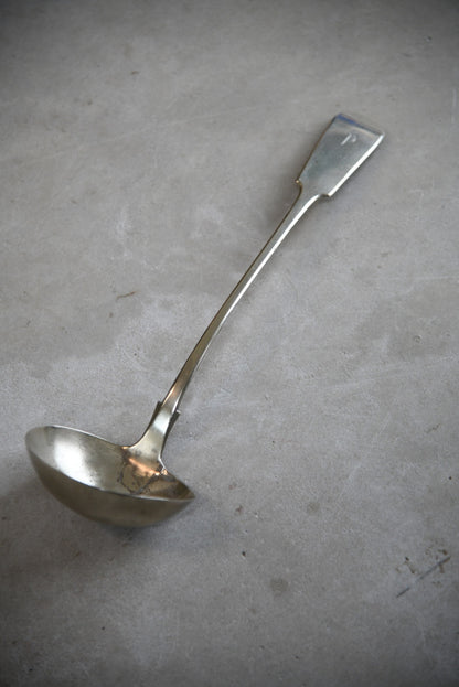 Large P Monogrammed Silver Plate Ladle Serving Spoon