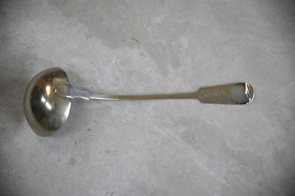 Large P Monogrammed Silver Plate Ladle Serving Spoon