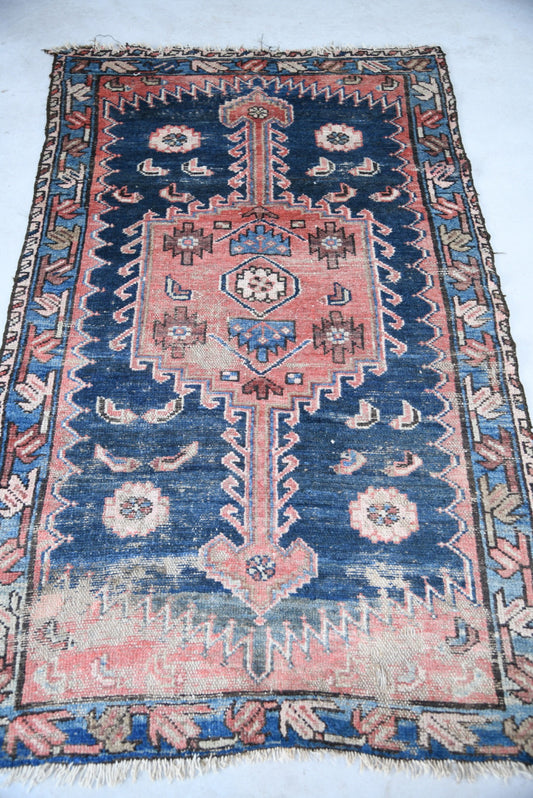 Antique Well Worn Eastern Rug